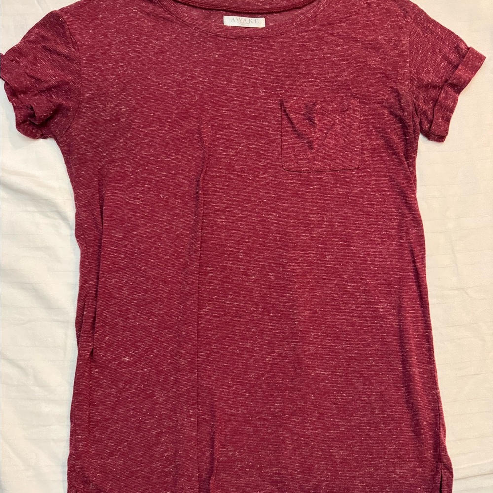 Awake Maroon Short Sleeve Tee
